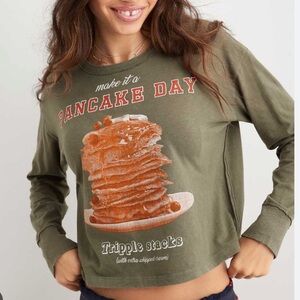 Aerie make it a pancake day tee NWT